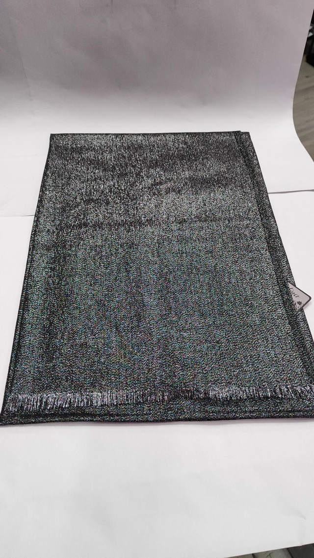 Stola ARGENTO NERO elegante misto seta viscosa