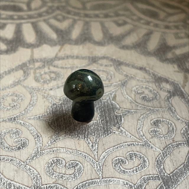 Mini Toadstool - Green Jasper