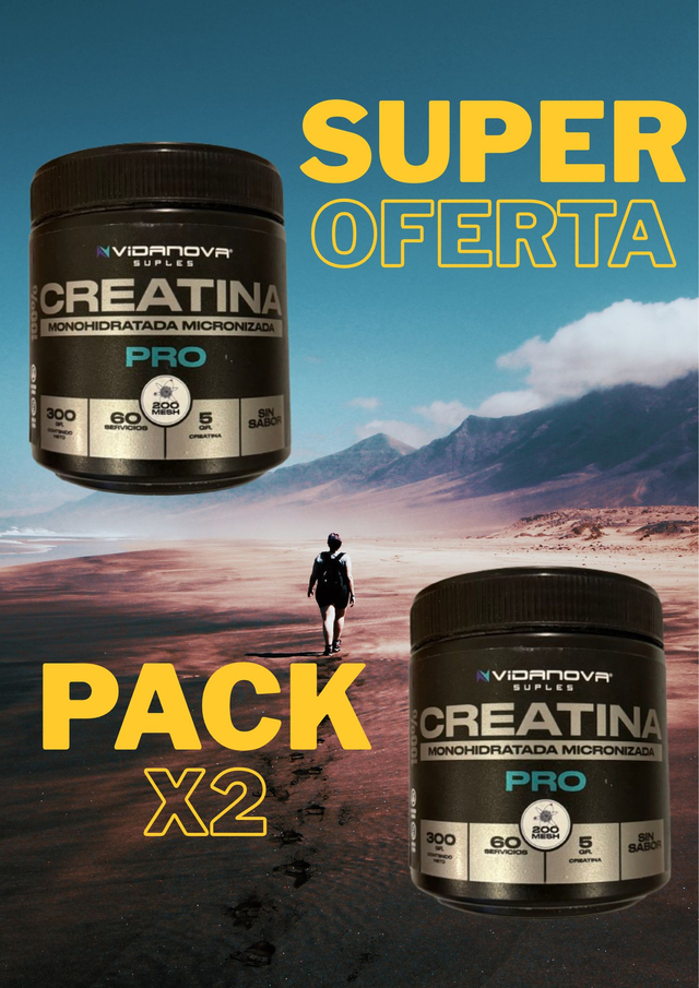 PACK X2 CREATINA MONOHIDRATADA VIDANOVA®