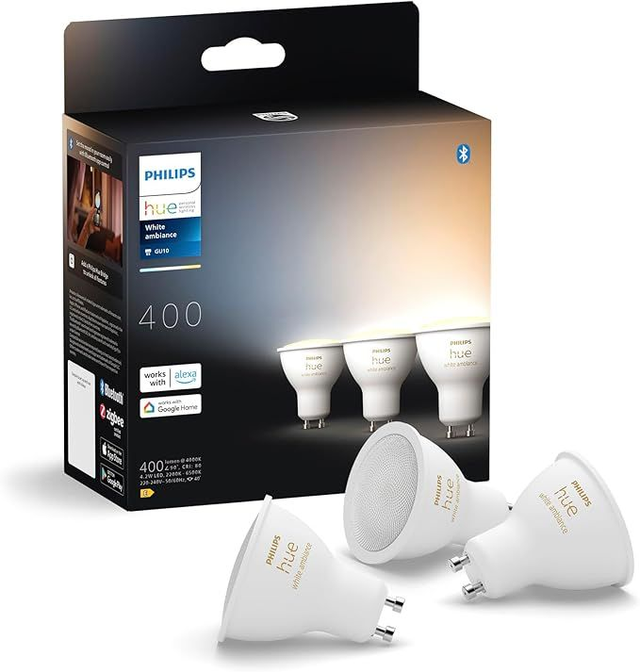 Hue Philips Ambiance blanche Pack de trois GU10