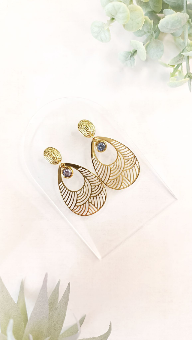 HITOMI - Violet Campanule - Boucles d'oreilles