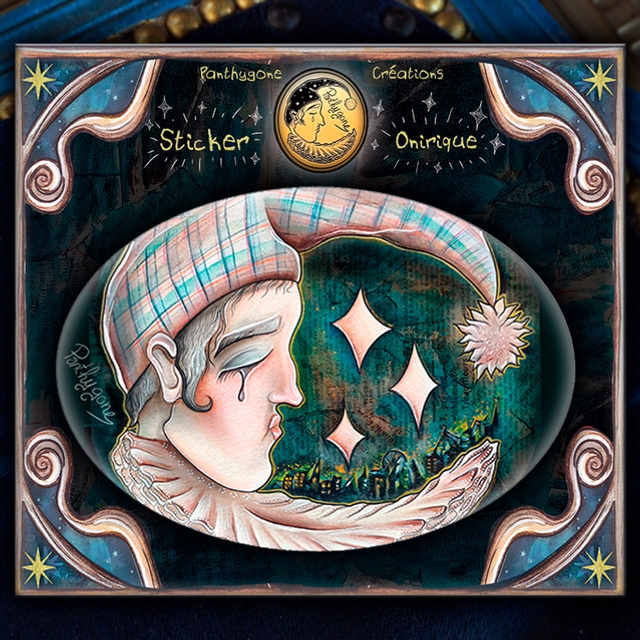 Pierrot la lune - Sticker