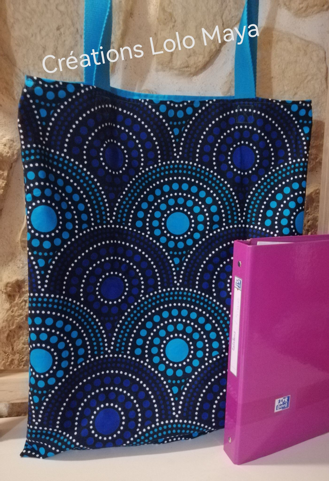 Tote-Bag Wax bleu tout coton