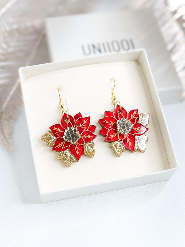 Joulutähti korvakorut