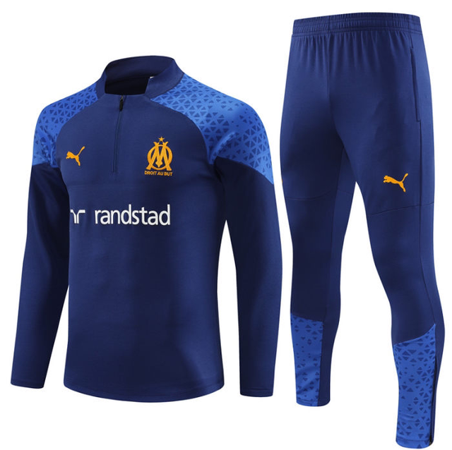 Adulte Olympique de Marseille 2023-2024 Quick Dry Casual Bleu 