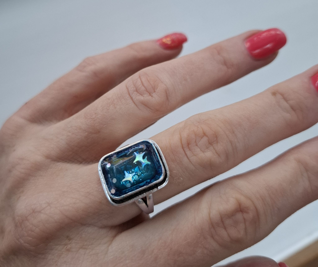 Silver Ring with Ashes