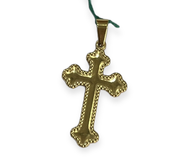 Croce in acciaio oro giallo art.CR12