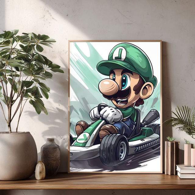 Affiche Luigi - Mario Kart