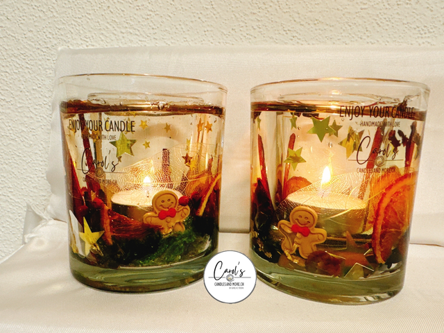 Teelichtglas Gingerbread Men