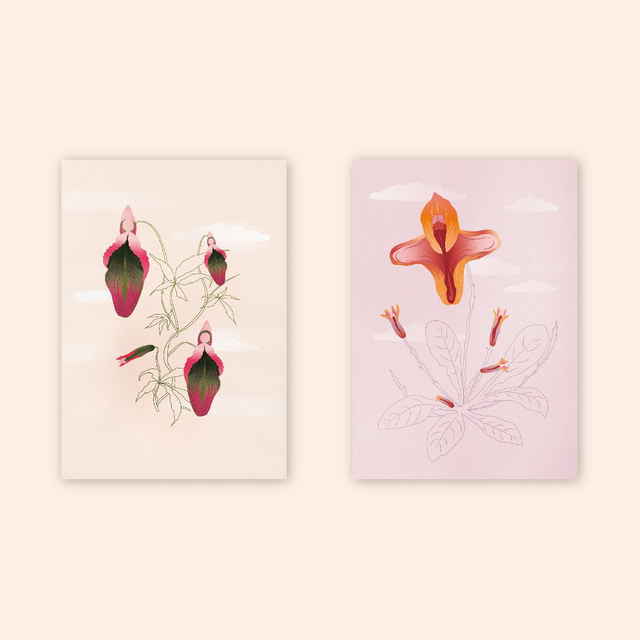 Lot de 2 Vulves Fleuries