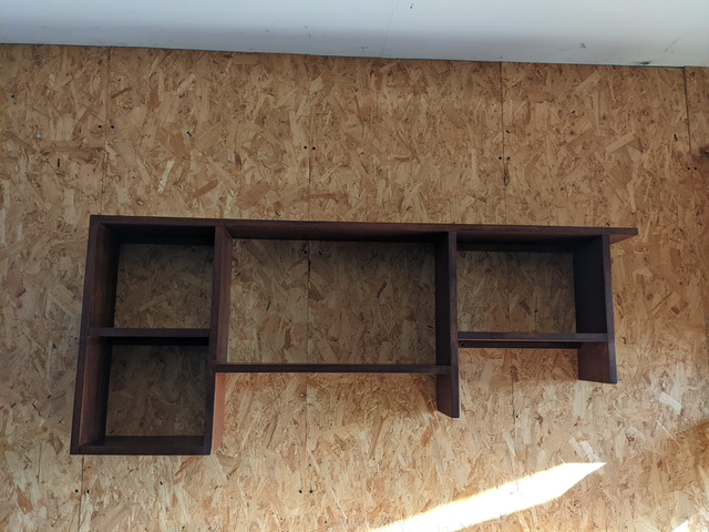 Etagère murale acajou