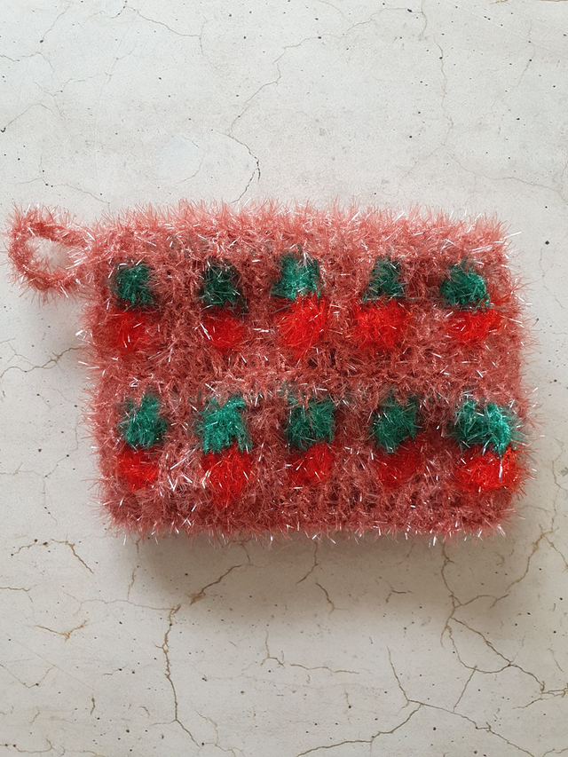 Waschhandschuh Erdbeerenfeld