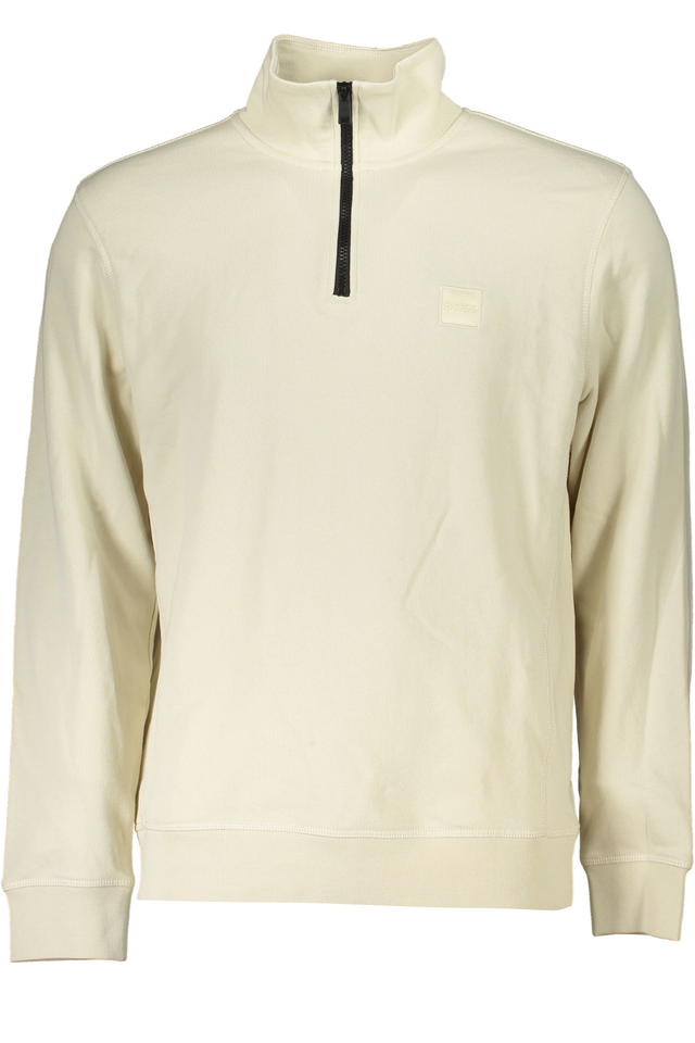 HUGO BOSS FELPA CON ZIP UOMO BEIGE