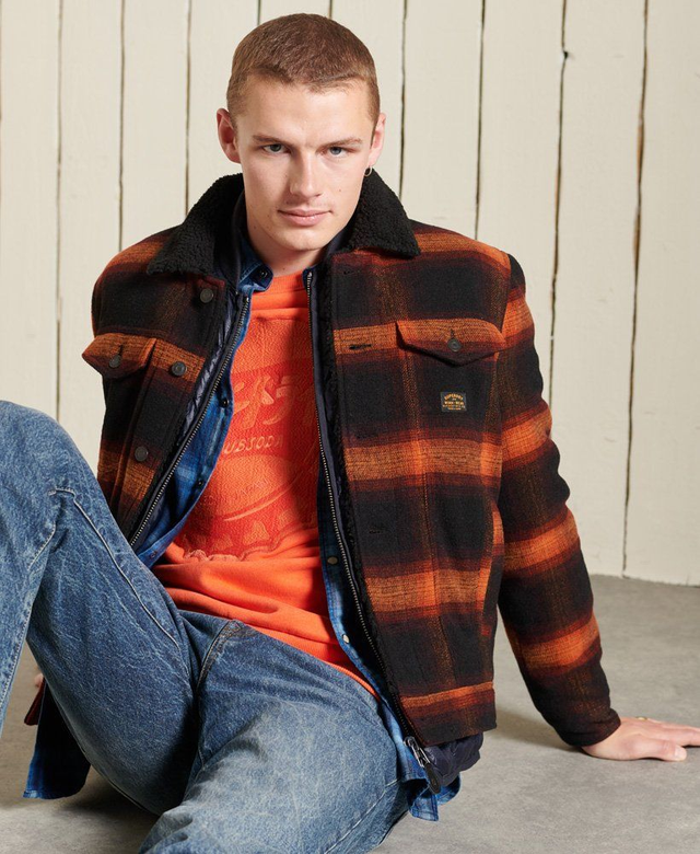 SUPERDRY Giacca trucker in lana sherpa Highwayman