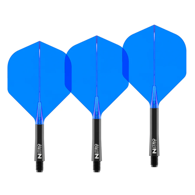 RED DRAGON NITRO FLITE INTEGRATED FLIGHT &amp; SHAFT BLACK &amp; BLUE NO2