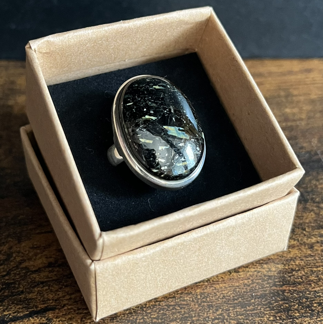 Bague en argent et Nuumite - Taille 54