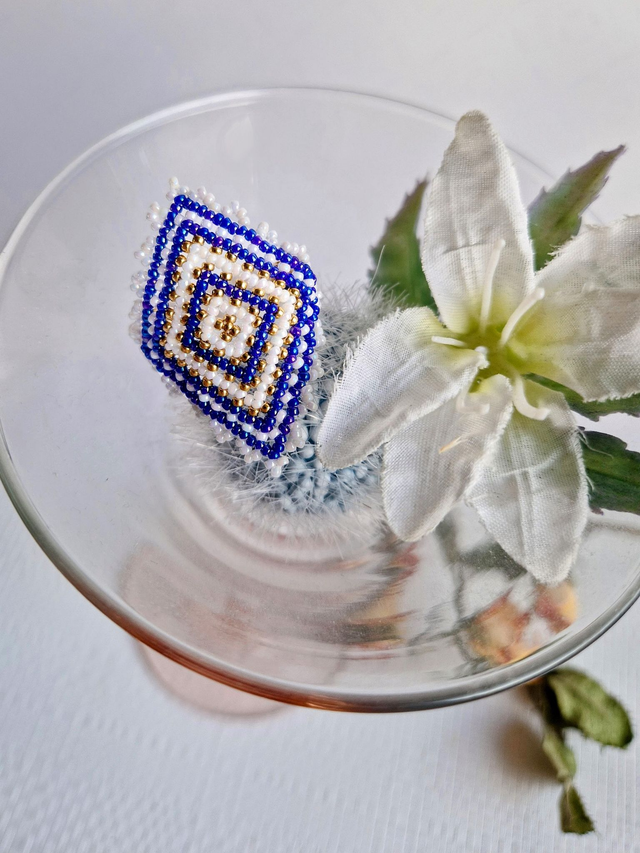 Bague perlée haut de gamme, bague en perles de verre, bague pour femme, bijoux en perles de rocailles, bijou d'été