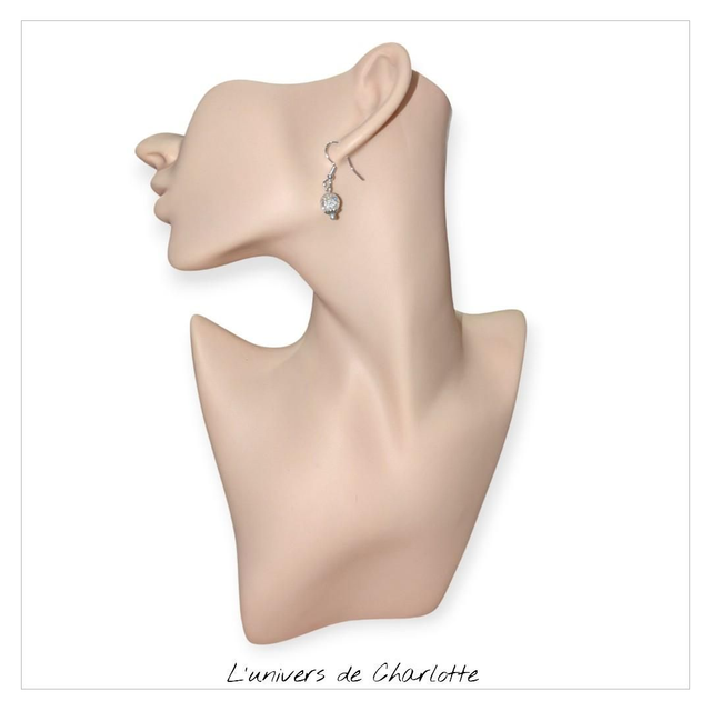 Boucles d'oreilles "Cristal de roche" BO-140