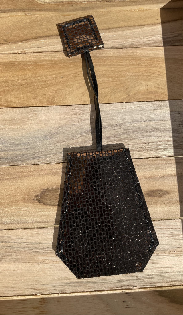 Cloche à clefs marron brillant/noir