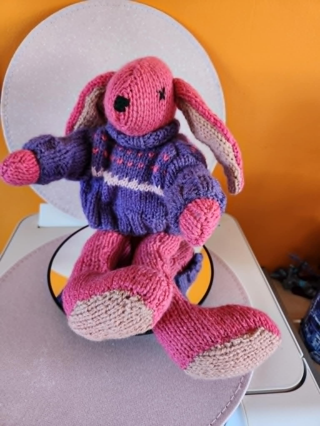 Jouets faits main pour bébés et enfants, cadeau pour petite-fille, poupée en tricot, lapin au crochet, cadeau de Pâques pour 1er anniversaire