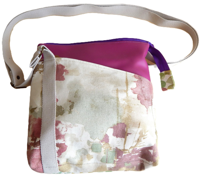 Purple Faux Leather Handbag