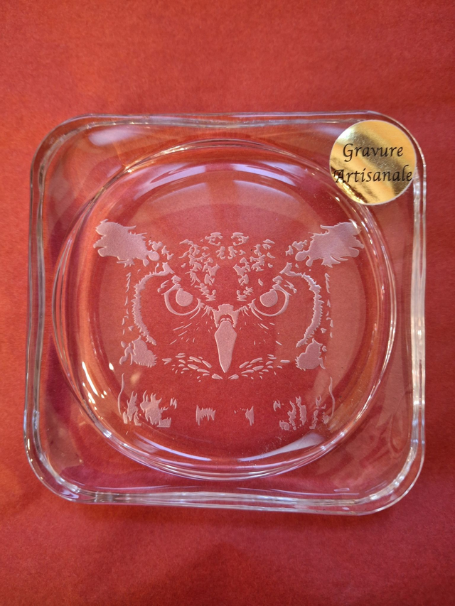 Vide poche verre Hibou