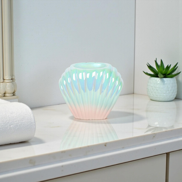 Iridescent Shell Tea Light Burner 