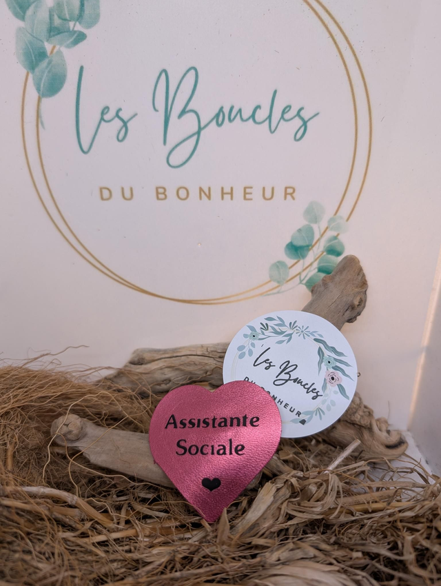 Broche rose Assistante sociale 