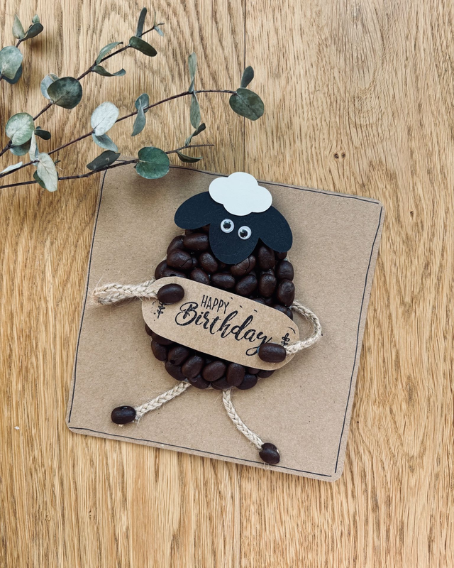 Kaffeebohnen-Geburtstagsschaf