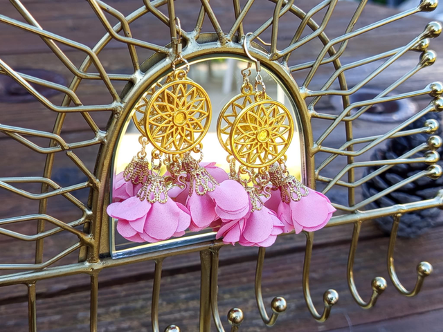 Boucles d'oreilles lustre Gulabi Pashki