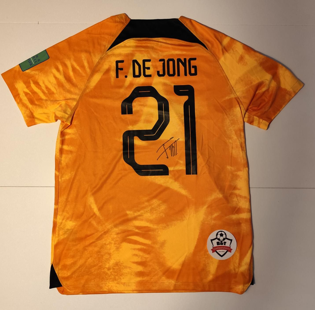 Gesigneerd Frenkie de Jong – Nederland Home Shirt 2022