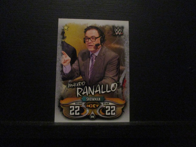 Mauro Ranallo - NXT Slam Attax Live Original Trading Card #216