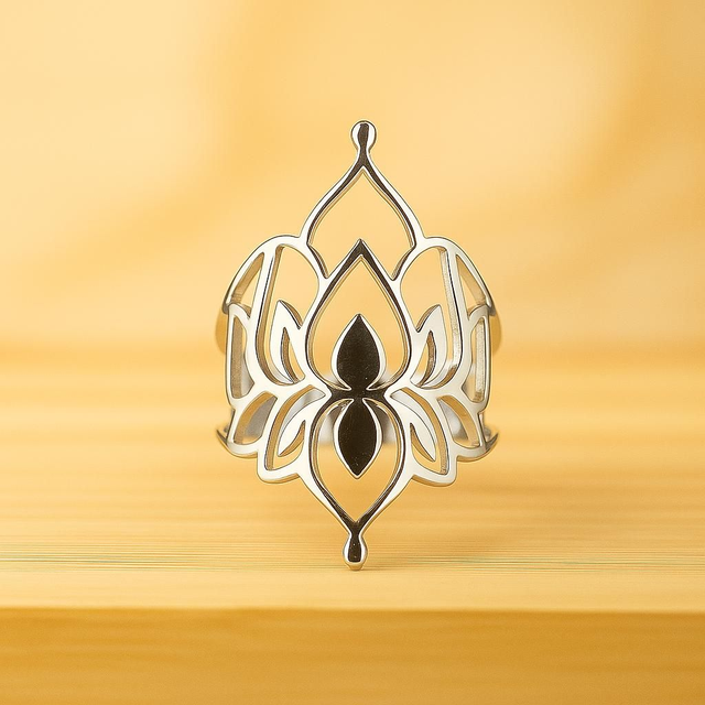 Bague Fleur de Lotus Argenté 