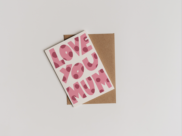 "Love You Mum" Polka Dots Card