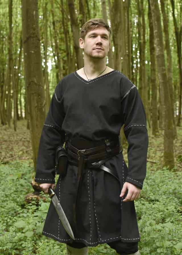 BM Tunika Askur, Kragelund Tunika ,Langarm, Schwarz