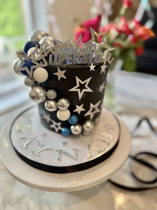 Galaxy Birthday Cake for a Superstar