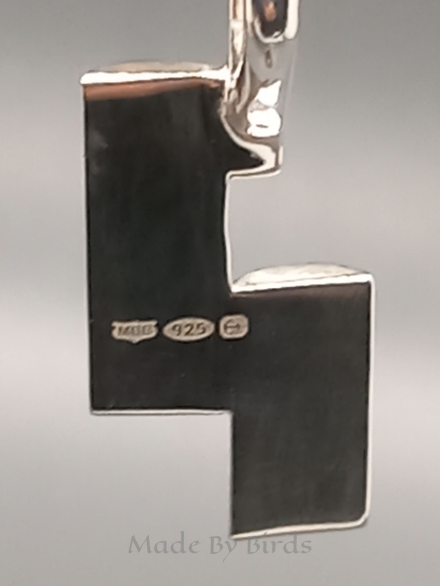 Hammered & Smooth Sterling Silver Pendant Necklace