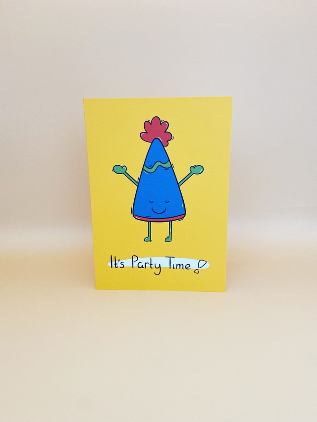 Party hat greeting card 