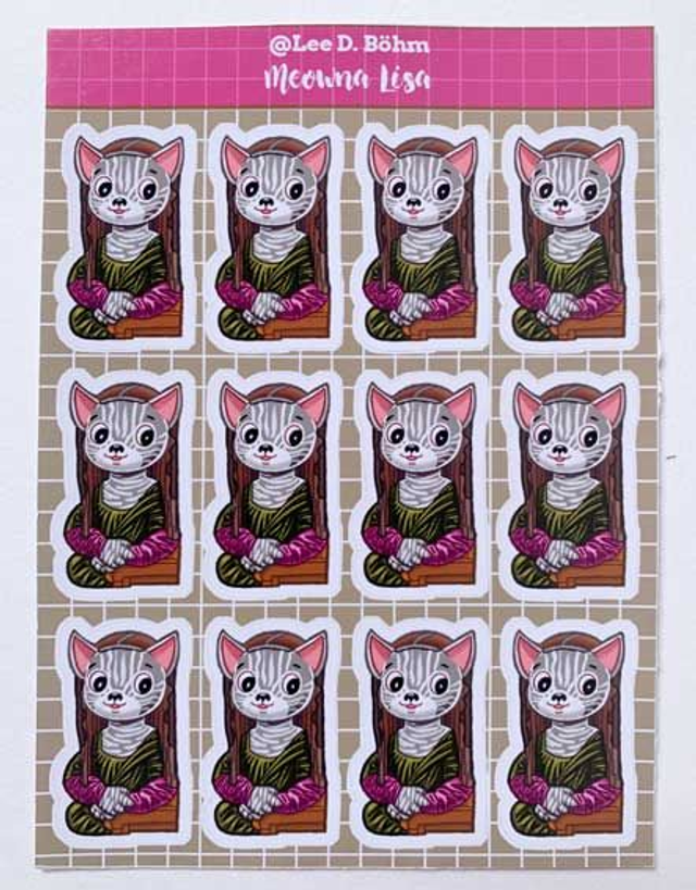 Stickersheet "Meowna Lisa"