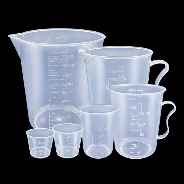 Ensemble de 6 tasses à mesurer liquides en plastique, outils de mesure polyvalents de cuisine,