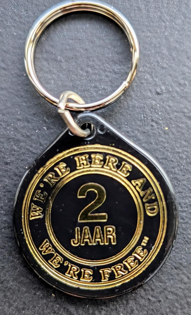 2 jaar plastic coin 