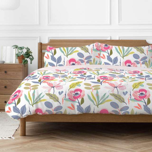 Copenhagen Home Mia Floral Bright Multi Duvet Cover Set