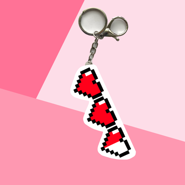 MINECRAFT keychain - Hearts