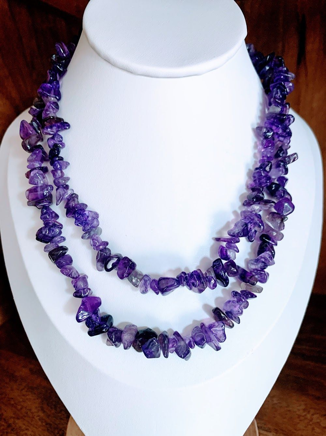 Collier Chips Améthyste