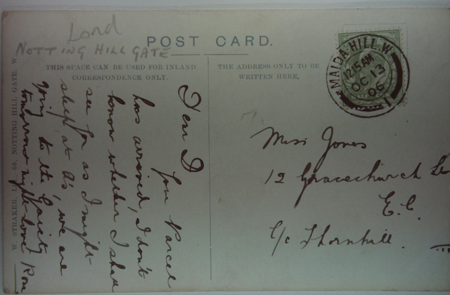 Pembridge Square and Gardens, London, W. Straker Ltd. Postcard. Posted 1906. Our Ref: A308