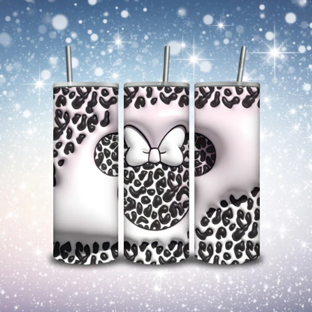 Tumbler 3D Minnie Léopard