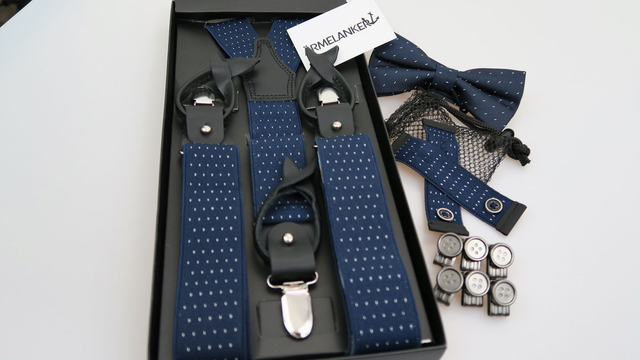 ÄRMELANKER Set Premium Blue/White