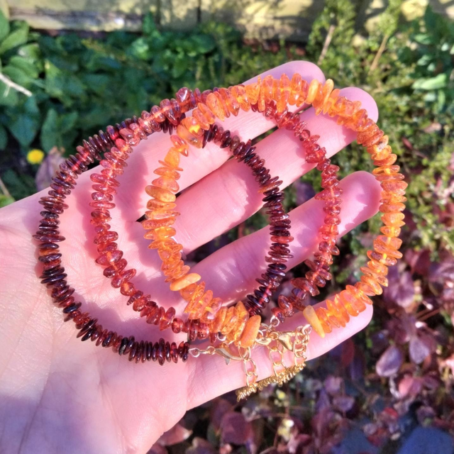 Baltic Amber Chip bracelets
