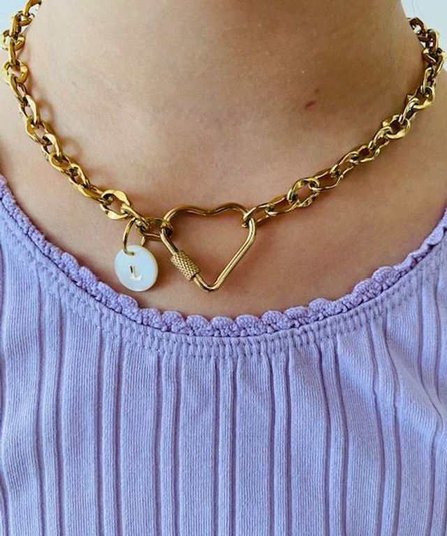 Collier Fille « Jeanne » 1 lettre