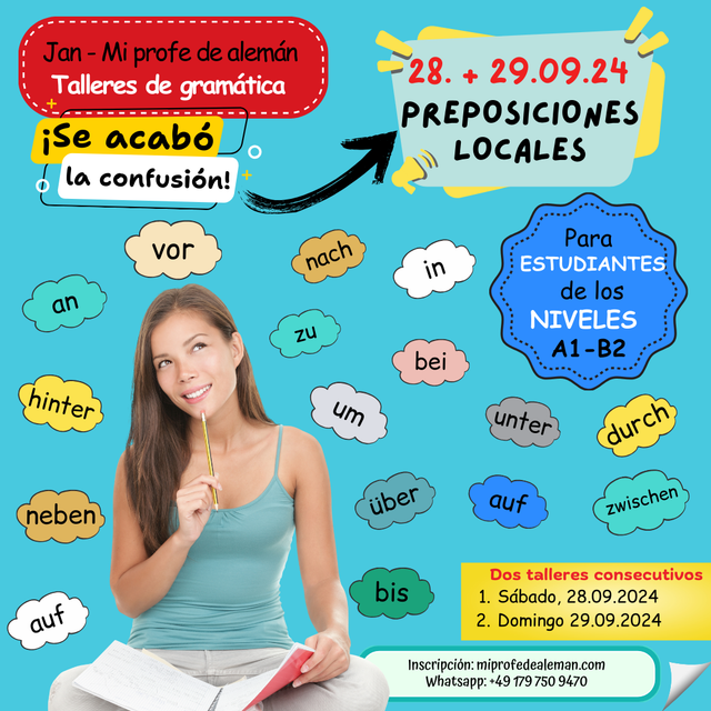 PREPOSICIONES LOCALES - 28.09.24 | 29.09.24 | TALLERES DE GRAMÁTICA 